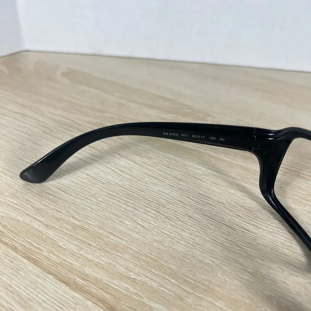 Ray-Ban RB4068 601 Sunglasses Black FRAMES ONLY Wrap Made in Italy